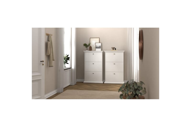 Shoiba Skoskap 78 cm - Hvit - Oppbevaring - Skooppbevaring - Skoskap