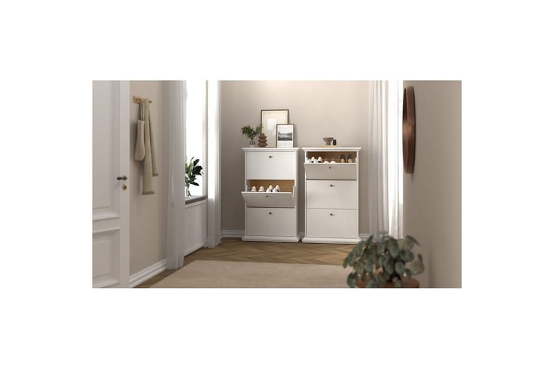 Shoiba Skoskap 78 cm - Hvit - Oppbevaring - Skooppbevaring - Skoskap