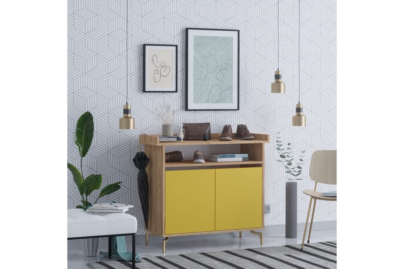 Skoförvaring Guld|Ek|Gul - Oppbevaring - Skooppbevaring - Skoskap