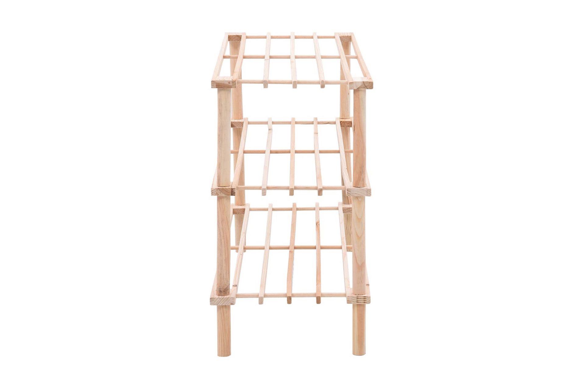 Skohylle 3 nivåer heltre gran - Beige - Oppbevaring - Skooppbevaring