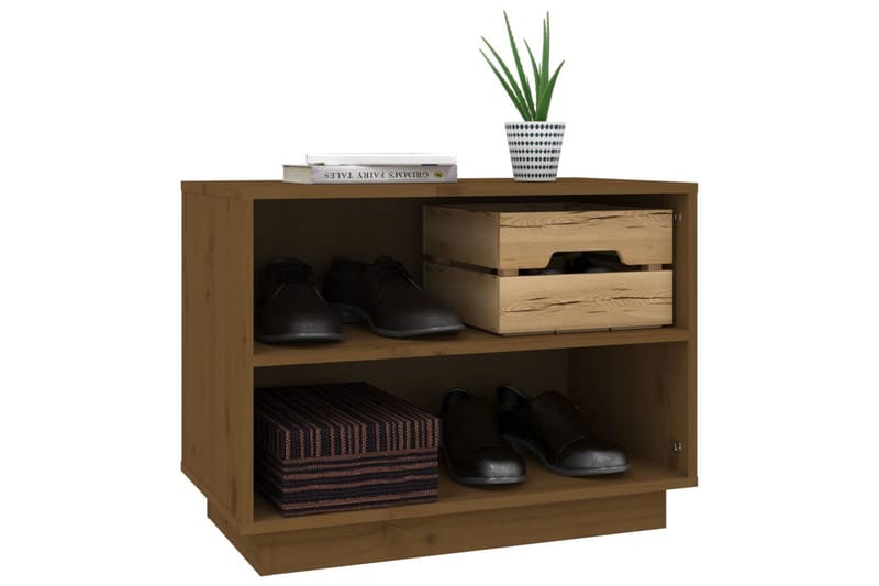 Skohylle honningbrun 60x34x45 cm heltre furu - Brun - Oppbevaring - Skooppbevaring - Skoskap
