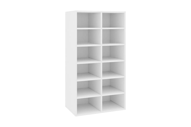 Skohylle hvit 54x34x100 cm sponplate - Oppbevaring - Skooppbevaring