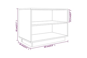 Skohylle svart 60x34x45 cm heltre furu - Svart - Oppbevaring - Skooppbevaring - Skoskap