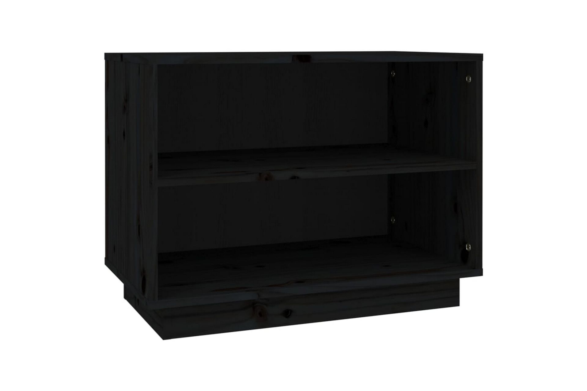 Skohylle svart 60x34x45 cm heltre furu - Svart - Oppbevaring - Skooppbevaring - Skoskap