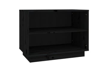 Skohylle svart 60x34x45 cm heltre furu - Svart - Oppbevaring - Skooppbevaring - Skoskap