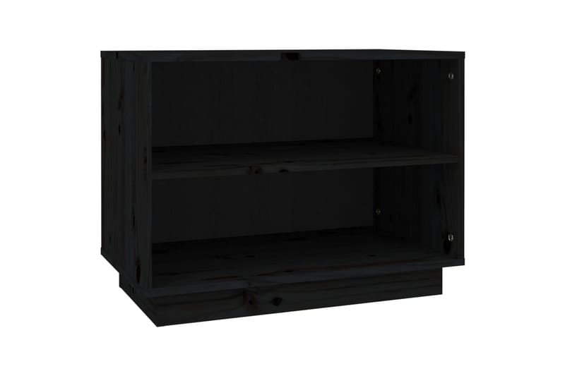 Skohylle svart 60x34x45 cm heltre furu - Svart - Oppbevaring - Skooppbevaring - Skoskap