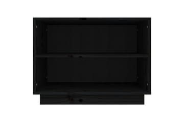 Skohylle svart 60x34x45 cm heltre furu - Svart - Oppbevaring - Skooppbevaring - Skoskap