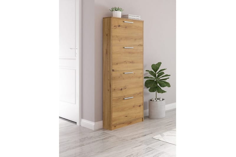 Skoplagring Bill 55x21x157 cm, Natur - 55x21x157 cm, Natur - Oppbevaring - Skooppbevaring - Skoskap