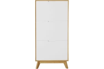 Skoplagring Ezra 3 klaffer 60x24x125 cm, Wotan eik/hvit - 60x24x125 cm, Wotan eik/hvit - Oppbevaring - Skooppbevaring