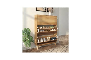 Skoplagring Ezra 3 klaffer 89x24x125 cm, Wotan eik - 89x24x125 cm, Wotan eik - Oppbevaring - Skooppbevaring