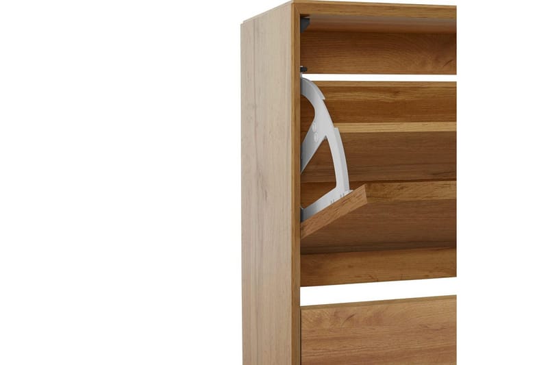 Skoplagring Ezra 3 klaffer 89x24x125 cm, Wotan eik - 89x24x125 cm, Wotan eik - Oppbevaring - Skooppbevaring - Skoskap