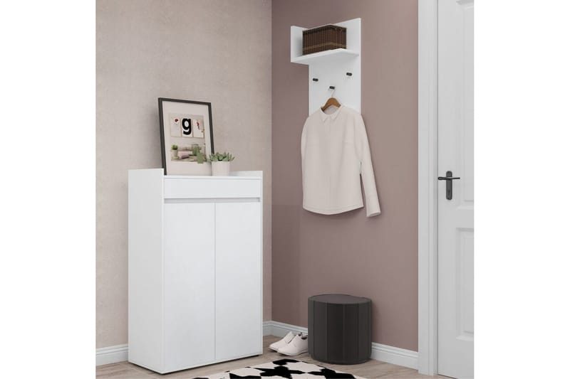 Skoplagring Kosmo Hvit - Hvit - Oppbevaring - Skooppbevaring - Skoskap