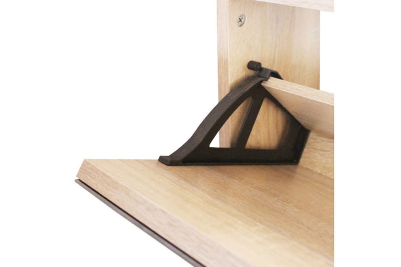 Skoskap 2 høyder speil eik 63x17x67 cm - Oppbevaring - Skooppbevaring - Skoskap