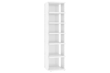 Skoskap 2 stk høyglans hvit 25x27x102 cm - Hvit - Oppbevaring - Skooppbevaring - Skoskap