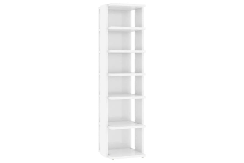 Skoskap 2 stk høyglans hvit 25x27x102 cm - Hvit - Oppbevaring - Skooppbevaring - Skoskap