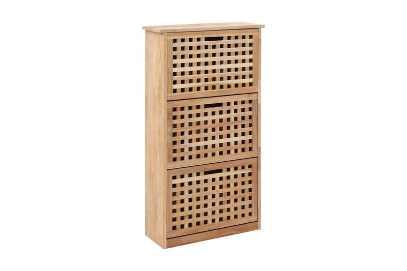 Skoskap 55x20x104 cm heltre valnøtt - Oppbevaring - Skooppbevaring - Skoskap