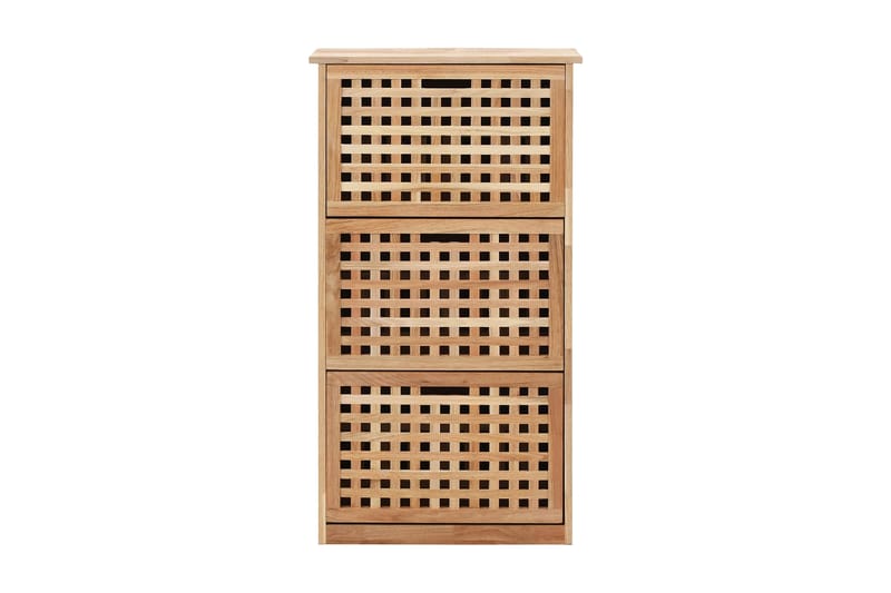 Skoskap 55x20x104 cm heltre valnøtt - Skoskap - Gangoppbevaring - Skooppbevaring