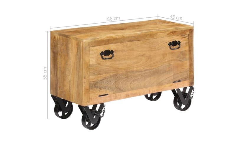 Skoskap 86x35x55 cm heltre mango - Oppbevaring - Skooppbevaring - Skoskap