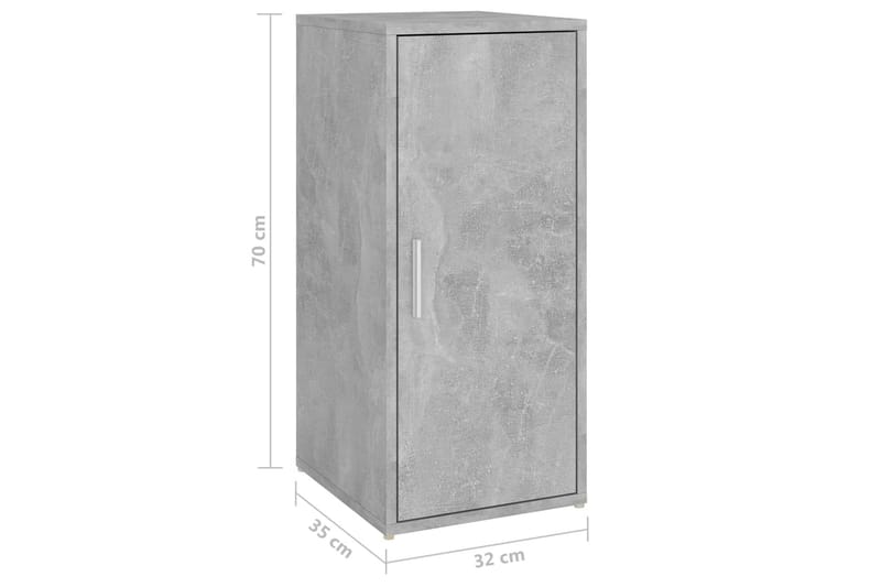 Skoskap betonggrå 32x35x70 cm sponplate - Grå - Skoskap - Gangoppbevaring - Skooppbevaring