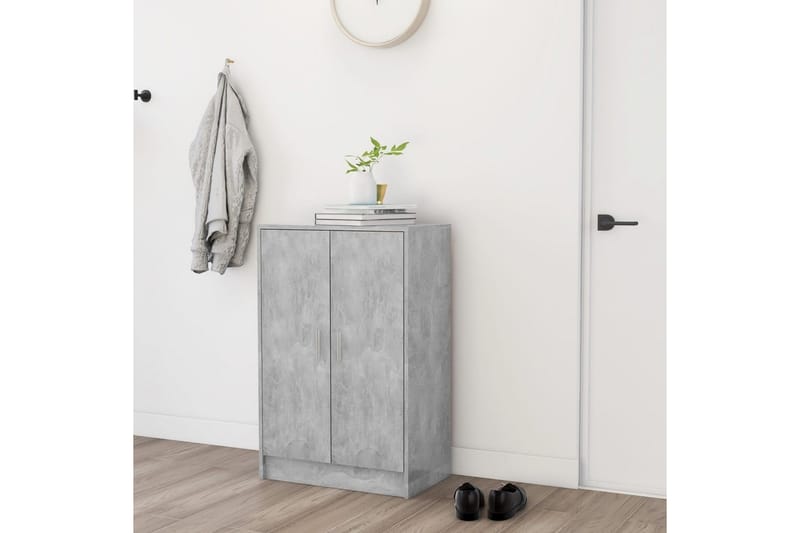 Skoskap betonggrå 60x35x92 cm sponplate - Grå - Oppbevaring - Skooppbevaring - Skoskap