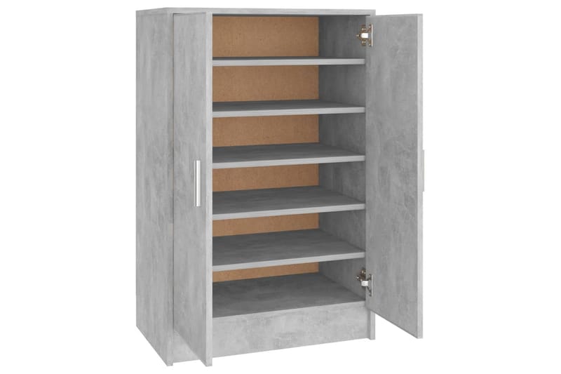 Skoskap betonggrå 60x35x92 cm sponplate - Grå - Oppbevaring - Skooppbevaring - Skoskap