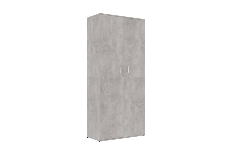 Skoskap betonggrå 80x39x178 cm sponplate - Oppbevaring - Skooppbevaring - Skoskap