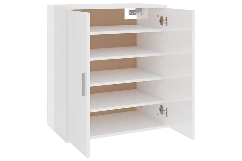 Skoskap høyglans hvit 60x35x70 cm sponplate - Hvit - Oppbevaring - Skooppbevaring - Skoskap