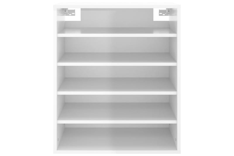 Skoskap høyglans hvit 60x35x70 cm sponplate - Hvit - Oppbevaring - Skooppbevaring - Skoskap