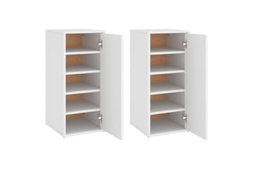 Skoskap hvit 2 stk 32x35x70 cm sponplate - Hvit - Oppbevaring - Skooppbevaring - Skoskap