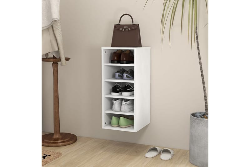 Skoskap hvit 31,5x35x70 cm sponplate - Hvit - Oppbevaring - Skooppbevaring