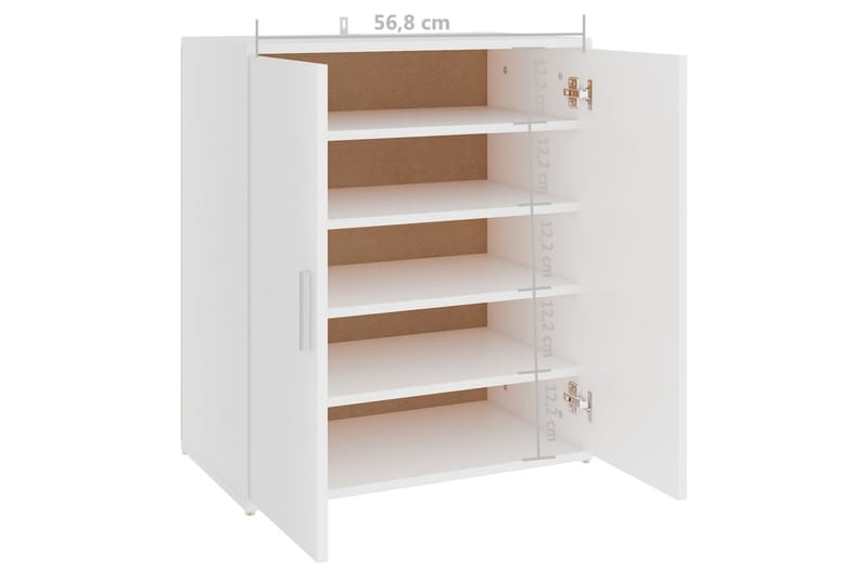 Skoskap hvit 60x35x70 cm sponplate - Hvit - Skoskap - Gangoppbevaring - Skooppbevaring