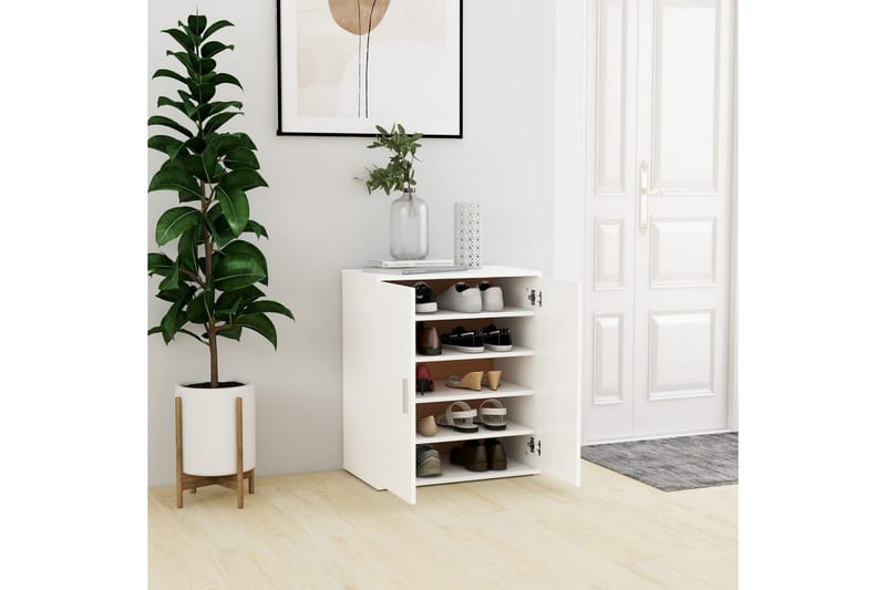 Skoskap hvit 60x35x70 cm sponplate - Hvit - Oppbevaring - Skooppbevaring - Skoskap