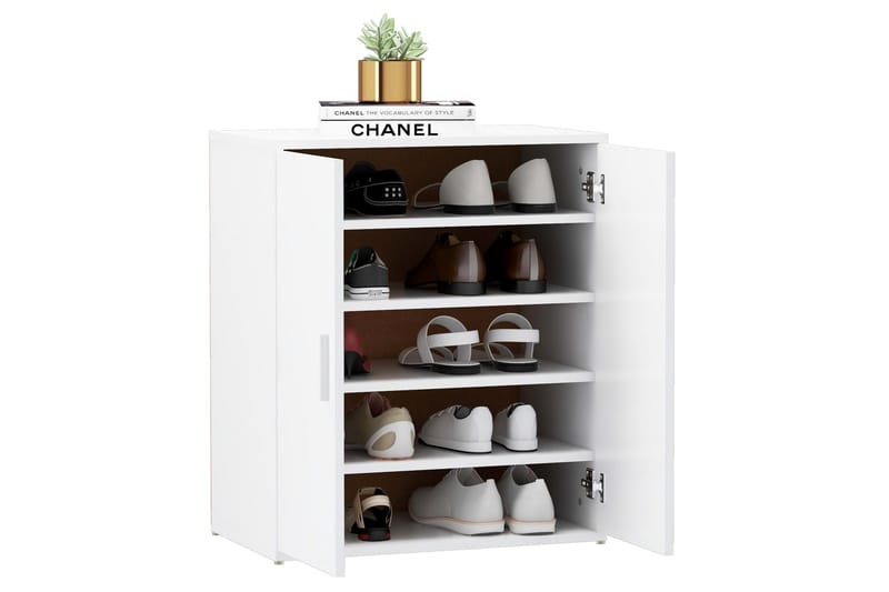Skoskap hvit 60x35x70 cm sponplate - Hvit - Oppbevaring - Skooppbevaring - Skoskap