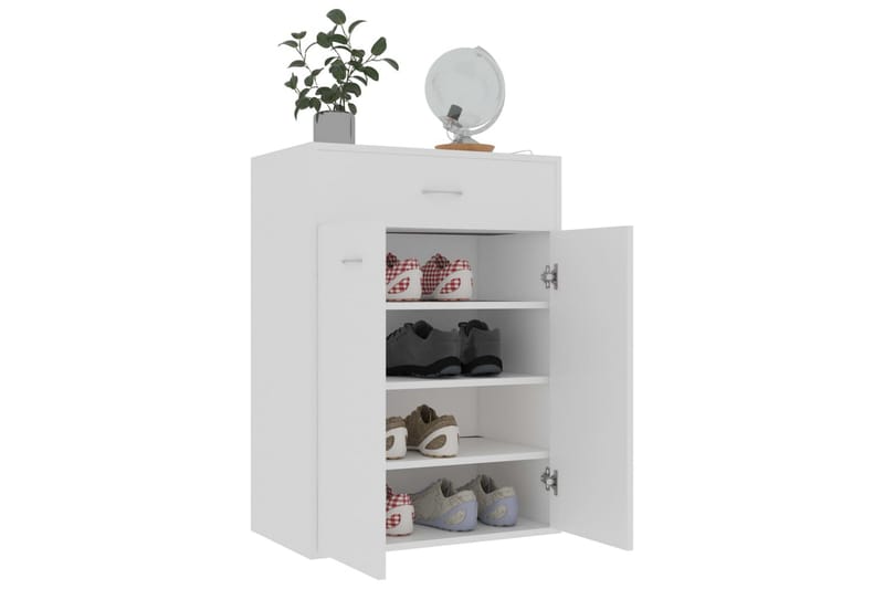 Skoskap hvit 60x35x84 cm sponplate - Hvit - Oppbevaring - Skooppbevaring - Skoskap
