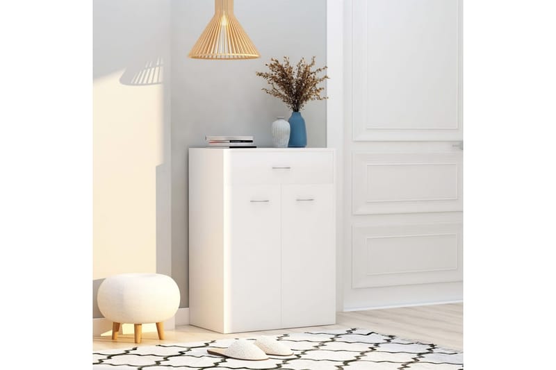 Skoskap hvit 60x35x84 cm sponplate - Hvit - Oppbevaring - Skooppbevaring - Skoskap