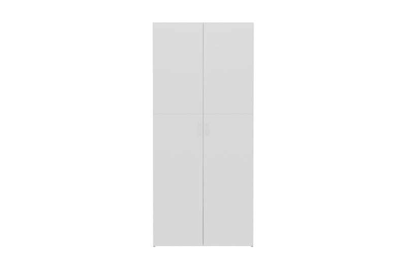 Skoskap hvit og sonoma eik 80x35,5x180 cm sponplate - Flerfarget - Skoskap - Gangoppbevaring - Skooppbevaring