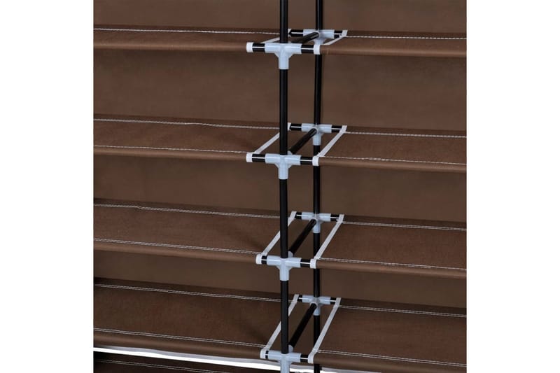 Skoskap i stoff med trekk 115 x 28 x 110 cm brun - Oppbevaring - Skooppbevaring