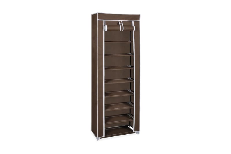 Skoskap med deksel 57 x 29 x 162 cm brun - Oppbevaring - Skooppbevaring - Skoskap