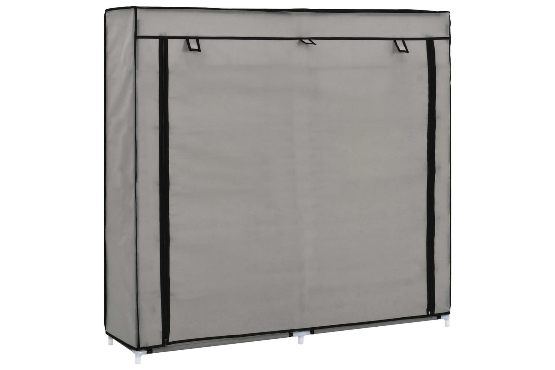 Skoskap med trekk grå 115x28x110 cm stoff - Oppbevaring - Skooppbevaring