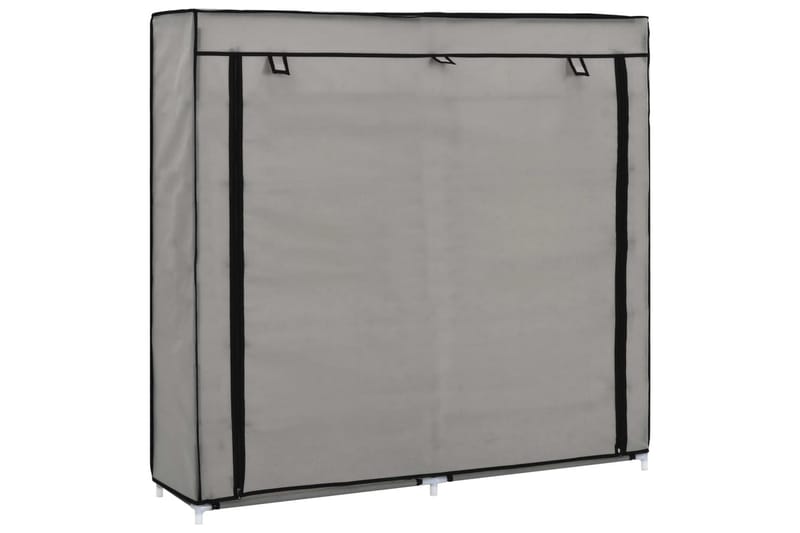 Skoskap med trekk grå 115x28x110 cm stoff - Oppbevaring - Skooppbevaring