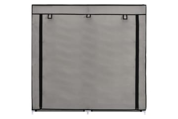 Skoskap med trekk grå 115x28x110 cm stoff - Oppbevaring - Skooppbevaring