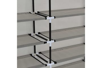 Skoskap med trekk grå 115x28x110 cm stoff - Oppbevaring - Skooppbevaring