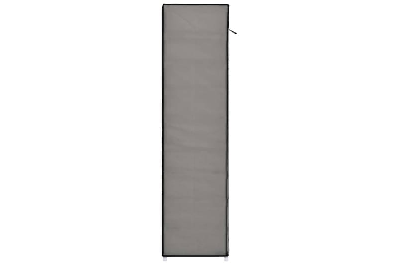 Skoskap med trekk grå 115x28x110 cm stoff - Oppbevaring - Skooppbevaring
