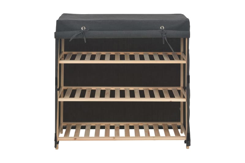 Skoskap med trekk grå 79x40x80 cm stoff - Oppbevaring - Skooppbevaring