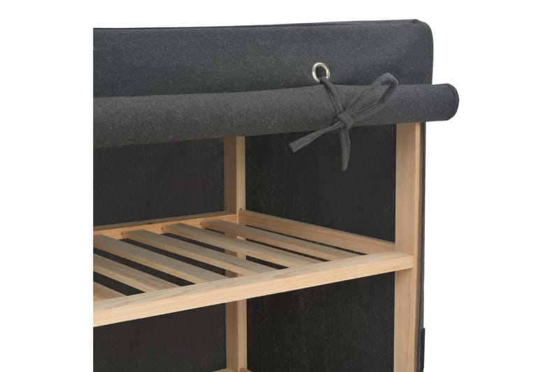 Skoskap med trekk grå 79x40x80 cm stoff - Oppbevaring - Skooppbevaring