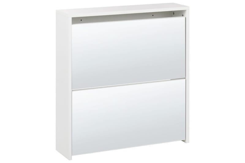 Skoskap Midfield Hvit, Sølv, 63x17x67 cm - Hvit, Sølv, 63x17x67 cm - Oppbevaring - Skooppbevaring - Skoskap