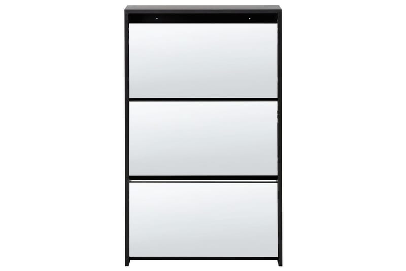 Skoskap Midfield Sort, Sølv, 63x17x103 cm - Sort, Sølv, 63x17x103 cm - Oppbevaring - Skooppbevaring - Skoskap