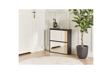 Skoskap Midfield Sort, Sølv, 63x17x67 cm - Sort, Sølv, 63x17x67 cm - Oppbevaring - Skooppbevaring