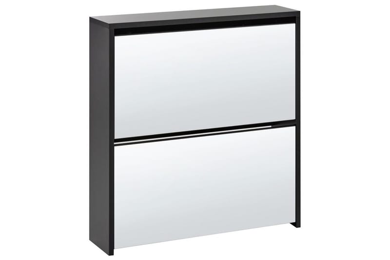 Skoskap Midfield Sort, Sølv, 63x17x67 cm - Sort, Sølv, 63x17x67 cm - Oppbevaring - Skooppbevaring - Skoskap