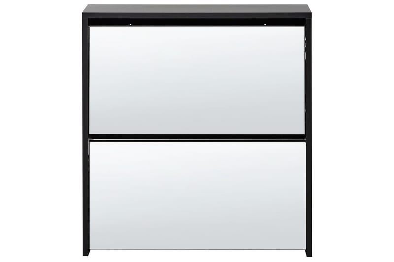 Skoskap Midfield Sort, Sølv, 63x17x67 cm - Sort, Sølv, 63x17x67 cm - Oppbevaring - Skooppbevaring - Skoskap